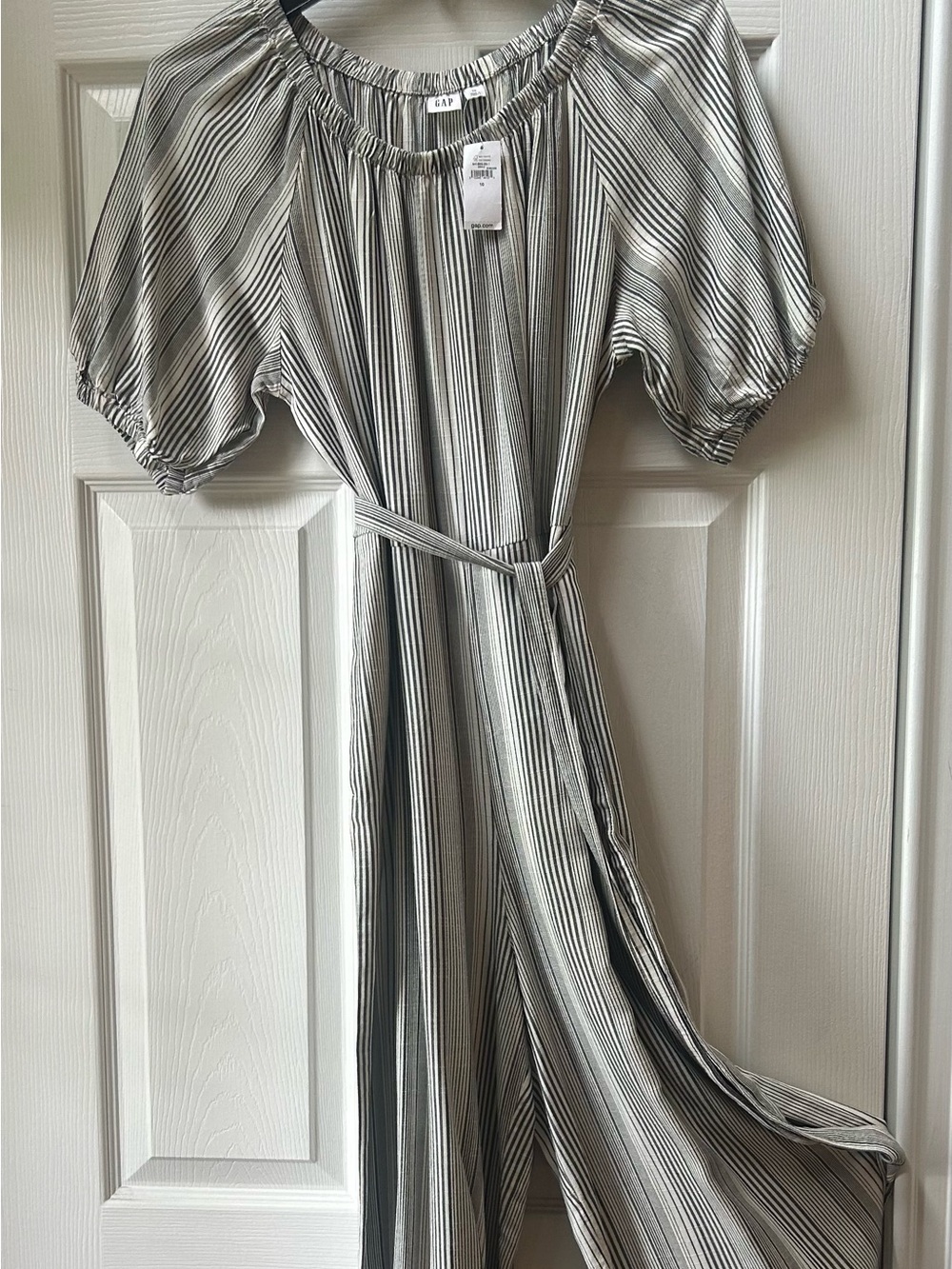 NWT GAP Black and White Striped Versatile Jumpsuit